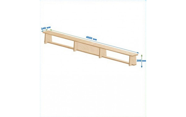 Скамейка гимнастическая 4000мм (фанерная) ножки фанера Dinamika 600_380