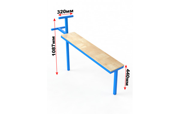 Скамья для пресса уличная Glav 14.301 600_380
