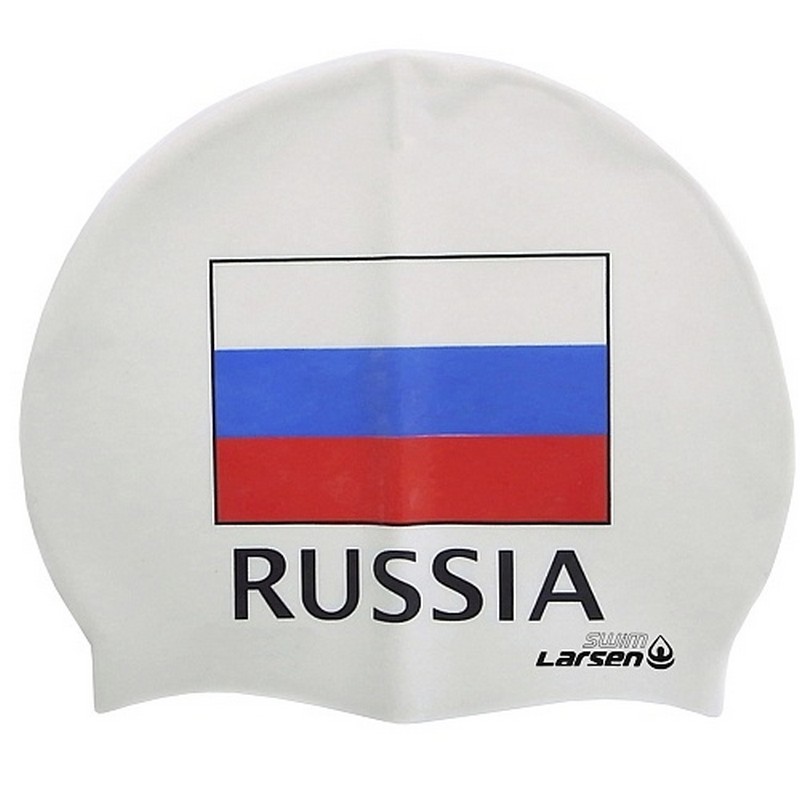 Шапочка плавательная Larsen Russia белый 800_800