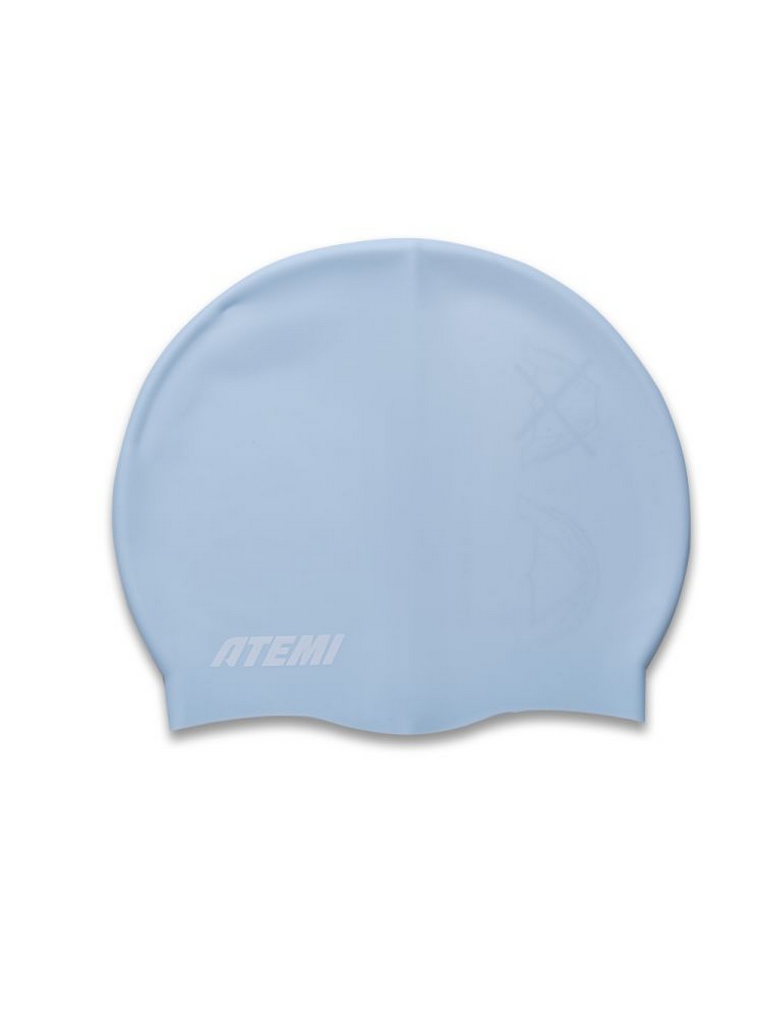 Шапочка для плавания Atemi light silicone cap Light blue FLSC1LBE голубой 1500_2000