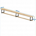Скамейка гимнастическая 3000мм (щит.сосна) ножки метал Dinamika 120_120